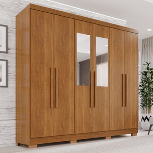Guarda-roupa Casal com Espelho 6 Portas 2 Gavetas França