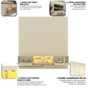 Ver mais imagens de Estante e Home Theater Ripado para TV até 84 Polegadas com 100% MDF 230cmx250cm Led Majestade Luminare Bege White/Off