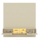 Ver imagem 5 de Estante e Home Theater Ripado para TV até 84 Polegadas com 100% MDF 230cmx250cm Led Majestade Luminare Bege White/Off