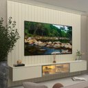 Ver imagem 7 de Estante e Home Theater Ripado para TV até 84 Polegadas com 100% MDF 230cmx250cm Led Majestade Luminare Bege White/Off