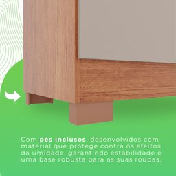 Guarda-roupa Casal com Espelho 6 Portas 2 Gavetas França - 12