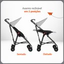 Ver imagem 3 de Carrinho de Bebê Guarda-chuva Wing Cinza Mescla - Voyage