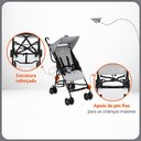 Ver imagem 2 de Carrinho de Bebê Guarda-chuva Wing Cinza Mescla - Voyage