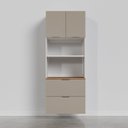 Ver imagem 5 de Torre Quente 2 Nichos Forno e Microondas sem Rodapé Puxador 150cm Ipanema CabeCasa MadeiraOriginals