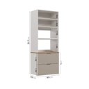 Ver imagem 2 de Torre Quente Planejada 2 Nichos Forno e Microondas sem Rodapé Puxador 150cm Ipanema CabeCasa MadeiraOriginals