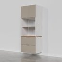 Ver imagem 6 de Torre Quente 2 Nichos Forno e Microondas sem Rodapé Puxador 150cm Ipanema CabeCasa MadeiraOriginals