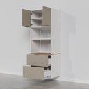 Ver imagem 7 de Torre Quente 2 Nichos Forno e Microondas sem Rodapé Puxador 150cm Ipanema CabeCasa MadeiraOriginals