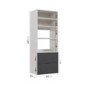 Ver imagem 3 de Torre Quente 2 Nichos Forno e Microondas sem Rodapé Puxador 150cm Ipanema CabeCasa MadeiraOriginals