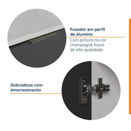 Torre Quente 2 Nichos Forno e Microondas sem Rodapé Puxador 150cm Ipanema CabeCasa MadeiraMadeira - 10