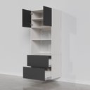 Ver imagem 7 de Torre Quente 2 Nichos Forno e Microondas sem Rodapé Puxador 150cm Ipanema CabeCasa MadeiraOriginals