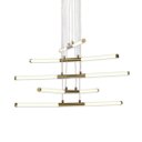 Ver imagem 6 de Luminária Pendente Constel Dourado e Branco Lustre Led 3000k