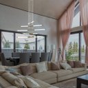 Ver imagem 5 de Luminária Pendente Constel Dourado e Branco Lustre Led 3000k