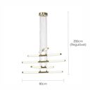 Ver imagem 4 de Luminária Pendente Constel Dourado e Branco Lustre Led 3000k