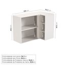 Ver imagem 3 de Armário Aéreo de Canto Reto Ipanema CabeCasa MadeiraOriginals