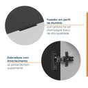 Ver mais imagens de Armário Aéreo de Canto Reto Ipanema CabeCasa MadeiraOriginals Branco/Grafite Trama