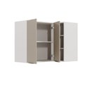 Ver imagem 5 de Armário Aéreo Planejado de Canto Reto Ipanema CabeCasa MadeiraOriginals Branco/Fendi Trama