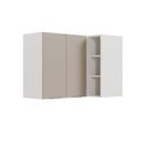 Ver imagem 3 de Armário Aéreo Planejado de Canto Reto Ipanema CabeCasa MadeiraOriginals Branco/Fendi Trama