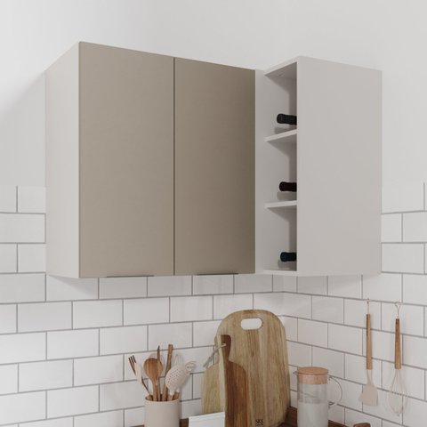 Armário Aéreo de Canto Reto Ipanema CabeCasa MadeiraOriginals