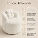 Ver imagem 6 de Poltrona Sala Orgânica Confortável Reforçada Bouclé Quarto