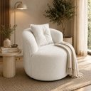 Ver imagem 1 de Poltrona Sala Orgânica Confortável Reforçada Bouclé Quarto