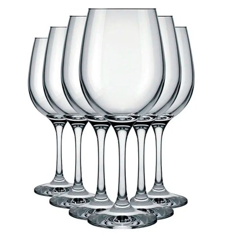 Taça para Vinho Barone Degustação de Vidro 600ml 6 Unidades - Nadir 7956