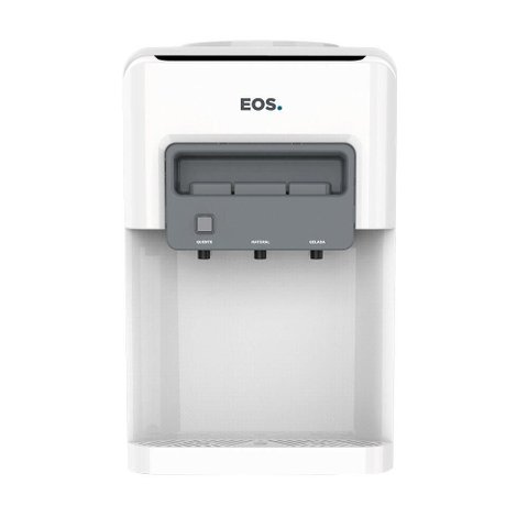 Bebedouro de Mesa para Garrafão Eos Mineralle Eletrônico Água Quente, Natural e Gelada Branco