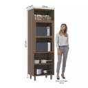 Ver imagem 2 de Torre Cozinha C/ 2 Nichos Microondas e Forno 70 - Módulo Cozinha Aspen - Luciane 0417:vanilla / Cinz