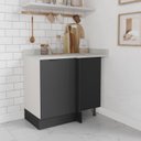 Ver imagem 2 de Balcão de Canto Reto com Tampo com Rodapé Puxador 150cm Ipanema CabeCasa MadeiraOriginals