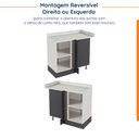 Ver mais imagens de Balcão de Canto Reto com Tampo com Rodapé Puxador 150cm Ipanema CabeCasa MadeiraOriginals