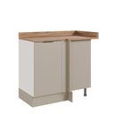 Ver imagem 4 de Balcão de Canto Reto com Tampo com Rodapé Puxador 150cm Ipanema CabeCasa MadeiraOriginals