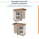 Ver mais imagens de Balcão de Canto Reto com Tampo com Rodapé Puxador 150cm Ipanema CabeCasa MadeiraOriginals