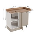 Ver imagem 3 de Balcão de Canto Reto com Tampo com Rodapé Puxador 150cm Ipanema CabeCasa MadeiraOriginals