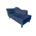Ver imagem 4 de Recamier Decorativo Divã Amsterdã 147cm Lado Direito Veludo Azul Marinho