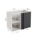 Ver imagem 3 de Balcão de Canto Reto sem Tampo sem Rodapé Puxador 150cm Ipanema CabeCasa MadeiraOriginals