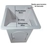 Tanque de Lavar Roupa Fibra 20 L Opção Para Torneira de Mesa Tanque:Branco - 2