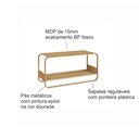 Ver imagem 5 de Sapateira Banco Hall de Entrada 90cm x 33cm Cantos Arredondados e Pés em Aço