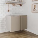 Ver imagem 2 de Balcão de Canto Reto sem Tampo sem Rodapé Puxador 150cm Ipanema CabeCasa MadeiraOriginals