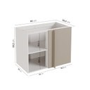 Ver imagem 3 de Balcão de Canto Reto sem Tampo sem Rodapé Puxador 150cm Ipanema CabeCasa MadeiraOriginals