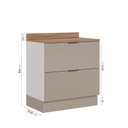 Ver imagem 3 de Balcão 2 Gavetões, Gaveta Auxiliar, Tampo, Rodapé e Puxador 150cm Ipanema CabeCasa MadeiraOriginals