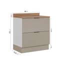 Ver imagem 3 de Balcão 2 Gavetões com Tampo e Rodapé Ipanema CabeCasa MadeiraOriginals