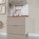 Ver imagem 2 de Balcão 2 Gavetões, Gaveta Auxiliar, Tampo, Rodapé e Puxador 150cm Ipanema CabeCasa MadeiraOriginals