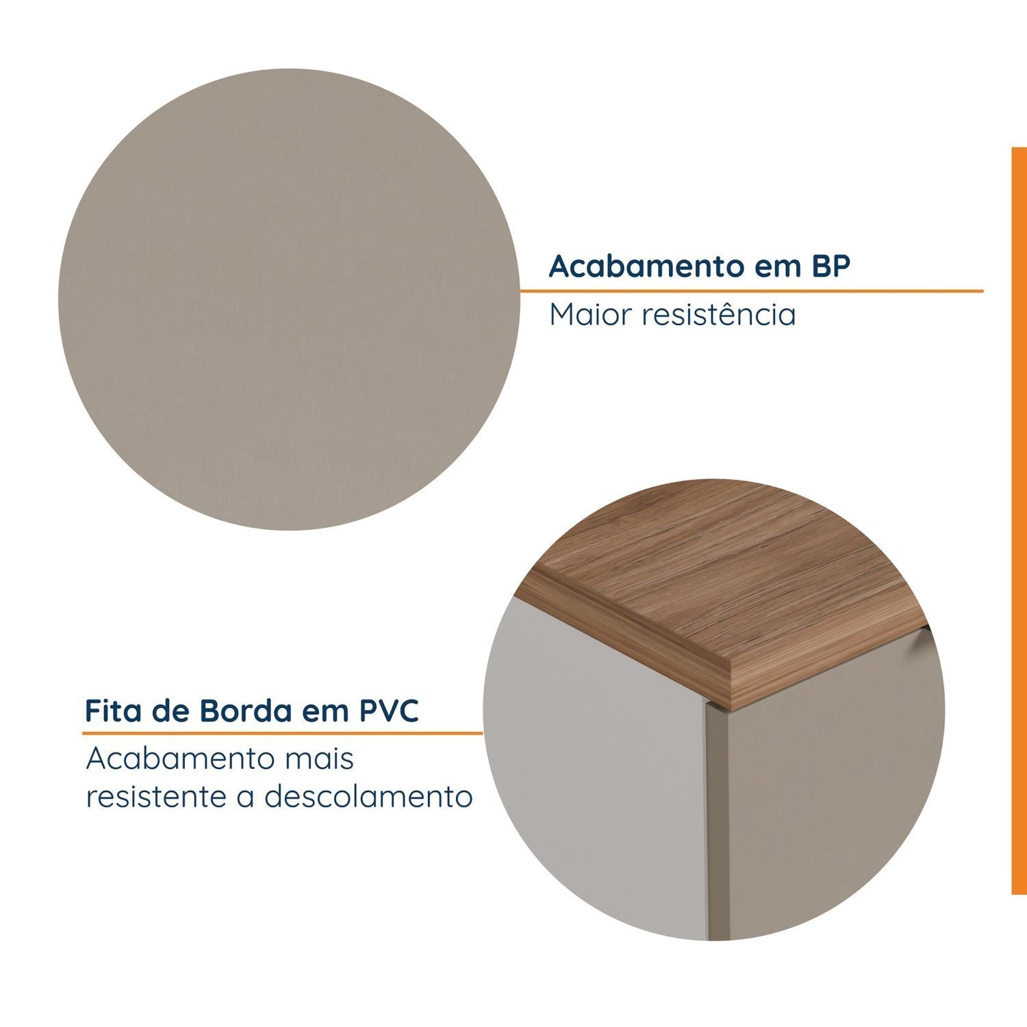 Balcão 2 Gavetões com Gaveta Auxiliar com Tampo com Rodapé Puxador 150cm Ipanema Cabecasa Madeiramad - 10