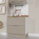 Ver imagem 2 de Balcão 2 Gavetões com Tampo e Rodapé Ipanema CabeCasa MadeiraOriginals