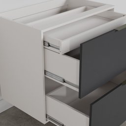 Balcão 2 Gavetões com Gaveta Auxiliar sem Tampo sem Rodapé Puxador 150cm Ipanema Cabecasa Madeiramad - 10