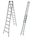 Ver imagem 1 de Escada de Alumínio Extensiva 2x9 Degraus 2.81 X 4.50 Metros Evald