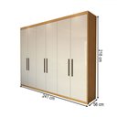 Ver imagem 4 de Guarda-roupa Casal Closetto 6 Portas 4 Gavetas 100% Mdf Cinamon/off-white - Panorama Móveis