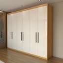 Ver imagem 6 de Guarda-roupa Casal Closetto 6 Portas 4 Gavetas 100% Mdf Cinamon/off-white - Panorama Móveis