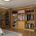 Ver imagem 2 de Guarda-roupa Casal Closetto 6 Portas 4 Gavetas 100% Mdf Cinamon/off-white - Panorama Móveis