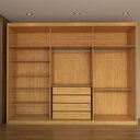 Ver imagem 5 de Guarda-roupa Casal Closetto 6 Portas 4 Gavetas 100% Mdf Cinamon/off-white - Panorama Móveis