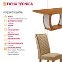 Ver imagem 7 de Mesa de Jantar Milena 180cm Tampo MDF Canto Copo Laminado e 6 Cadeiras Lira
